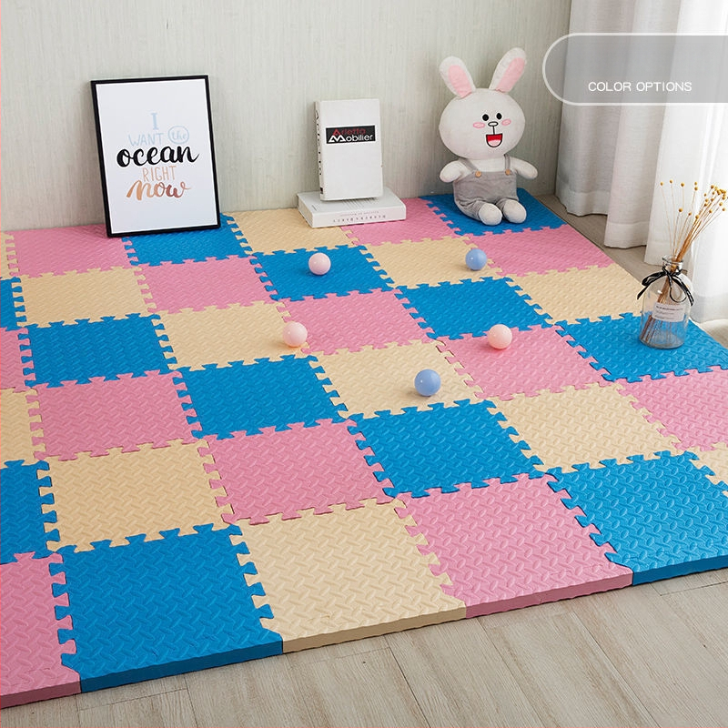 Bērnu putu pamatnes kilimats ar savienojamiem puzles elementiem, burbuļveida materiāls, guļamistabai, mūsdienīgs vienkāršums
