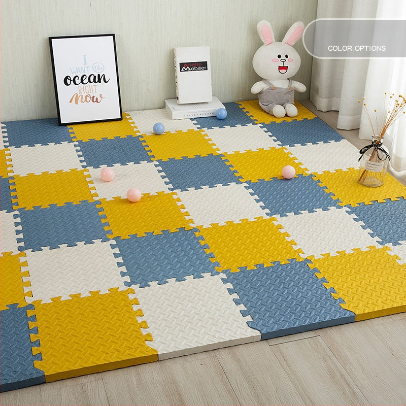 Bērnu putu pamatnes kilimats ar savienojamiem puzles elementiem, burbuļveida materiāls, guļamistabai, mūsdienīgs vienkāršums