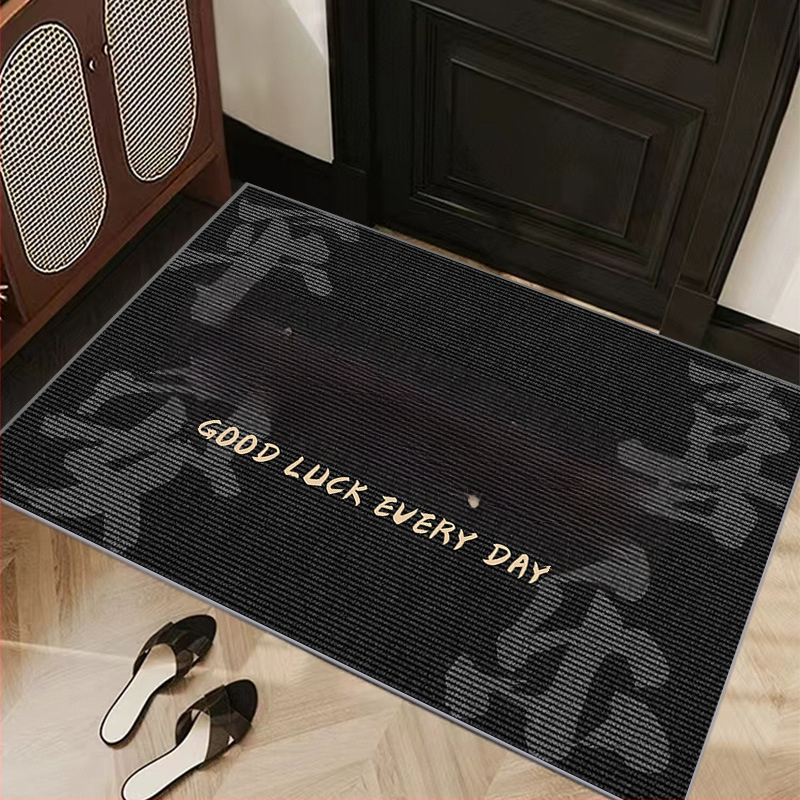 Ieejas paklājs, kristāla velūrs, kvadrāta forma, pielāgota apdruka, mazgājams