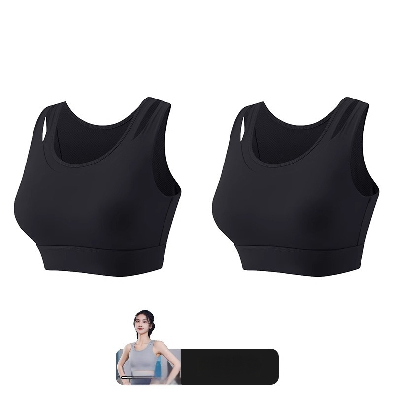 Γυναικείο αθλητικό σουτιέν με ενιαία σταθερή επένδυση στήθους, βασικό ύφασμα νάιλον, επένδυση από σπαντέξ (30–50%), χωρίς ιμάντες, τριγωνικά cups, μεσαίο σχήμα καλουπιού, απορροφά τον ιδρώτα, για τρέξιμο και γιόγκα