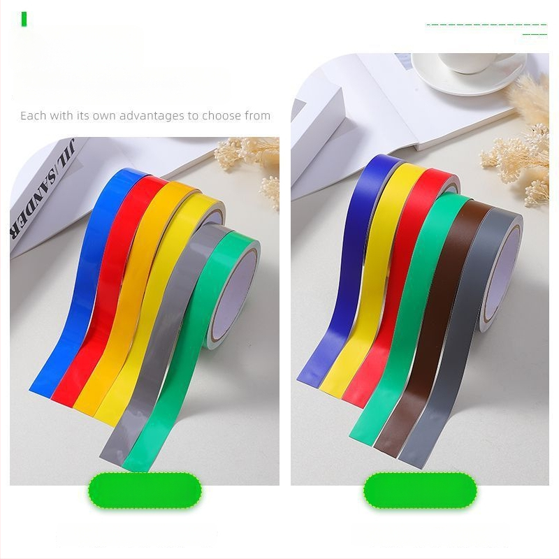 PVC декоративен стенен стикер лента – солиден модел, 1 бр., модерен минималистичен плосък дизайн