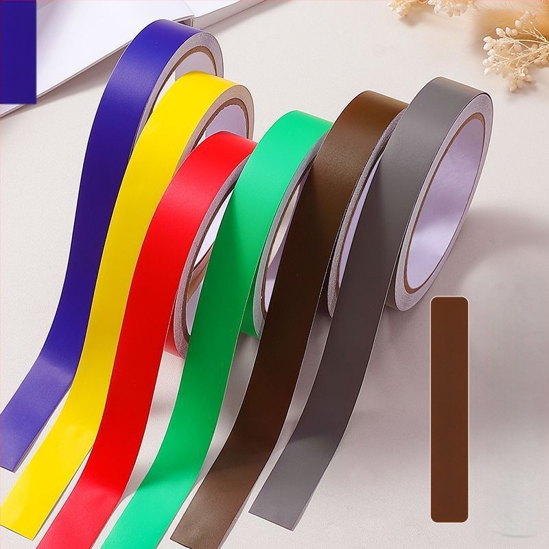 PVC декоративен стенен стикер лента – солиден модел, 1 бр., модерен минималистичен плосък дизайн