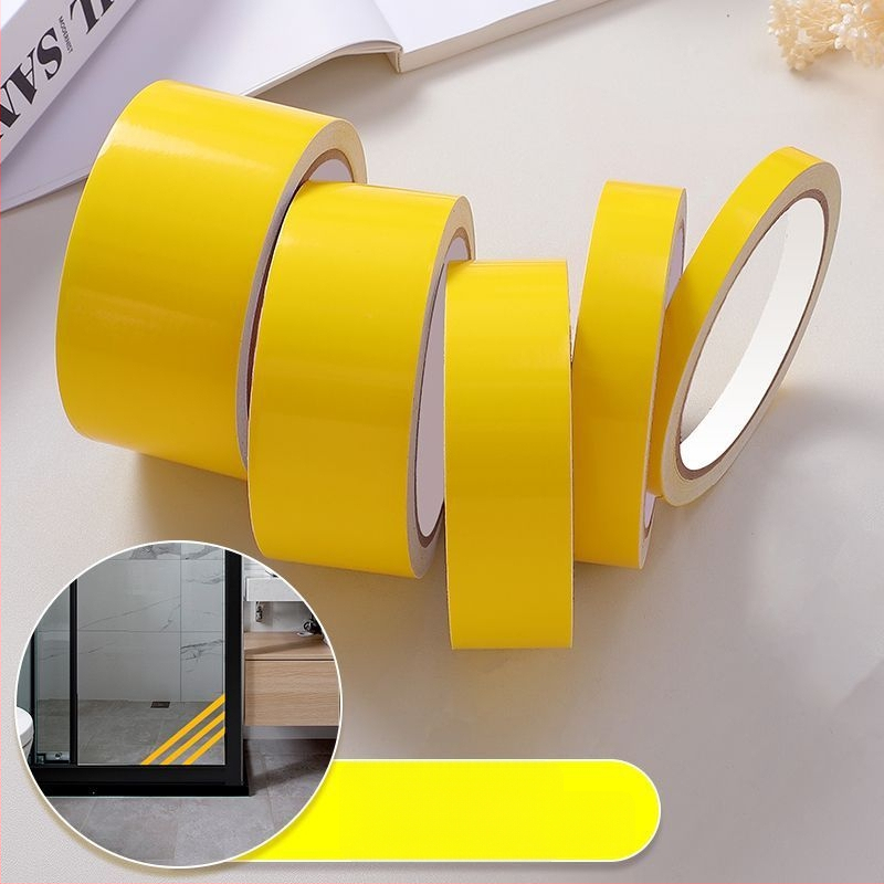 PVC декоративен стенен стикер лента – солиден модел, 1 бр., модерен минималистичен плосък дизайн