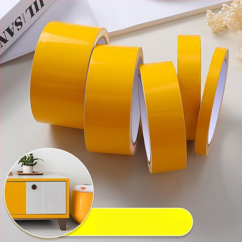 PVC декоративен стенен стикер лента – солиден модел, 1 бр., модерен минималистичен плосък дизайн