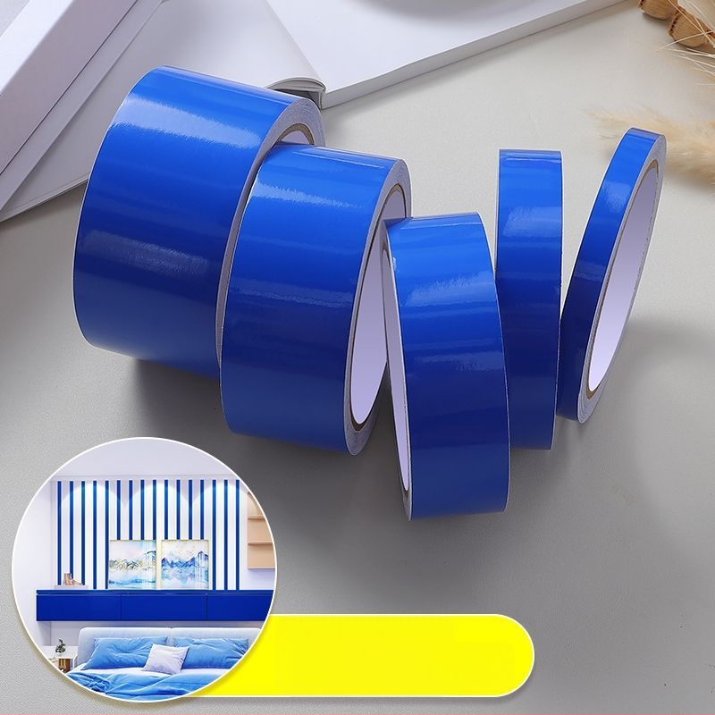 PVC декоративен стенен стикер лента – солиден модел, 1 бр., модерен минималистичен плосък дизайн