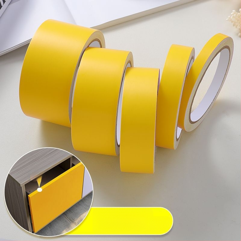 PVC декоративен стенен стикер лента – солиден модел, 1 бр., модерен минималистичен плосък дизайн