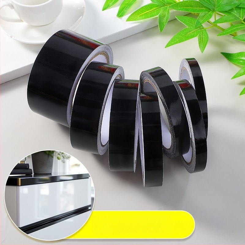 PVC декоративен стенен стикер лента – солиден модел, 1 бр., модерен минималистичен плосък дизайн