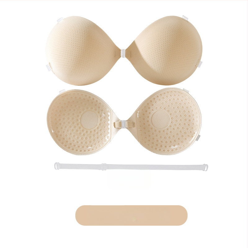 Pamut melltartó párnák, vastagított, láthatatlan, lélegző, push-up hatás