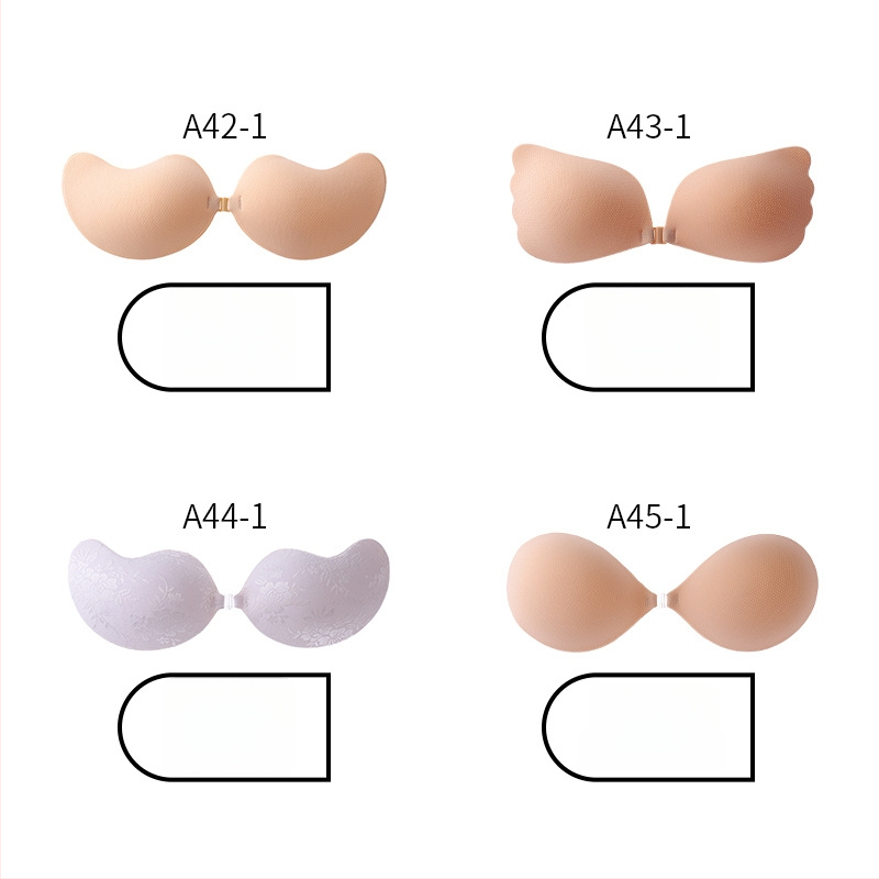 Mangó alakú melltapasz, nem szövött anyagból, vékony, csipkés részletekkel, lélegző és láthatatlan a zökkenőmentes viselésért