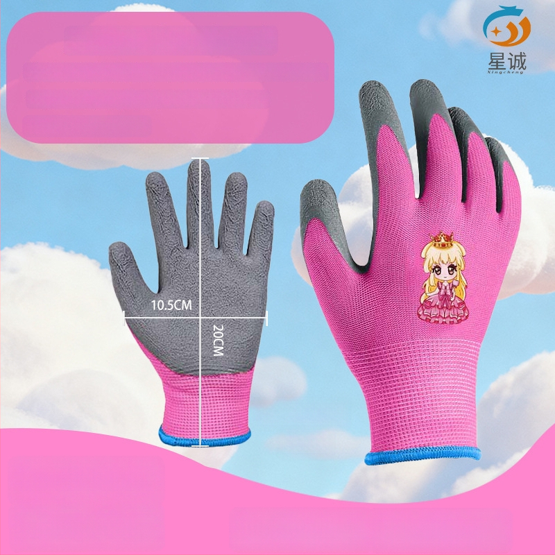 Vaikų apsauginės pirštinės lauko veikloms: neslystančios, atsparios vandeniui ir pjovimo atsparios, tinkamos žvejybai, sodininkystei ir stovyklavimui