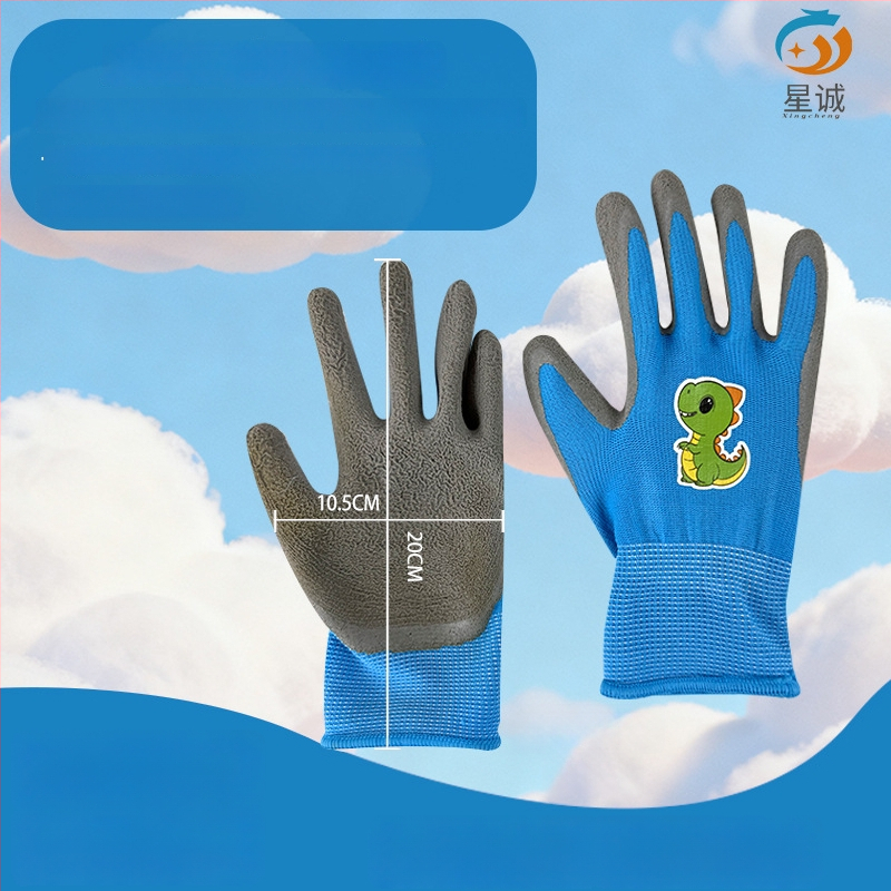 Vaikų apsauginės pirštinės lauko veikloms: neslystančios, atsparios vandeniui ir pjovimo atsparios, tinkamos žvejybai, sodininkystei ir stovyklavimui