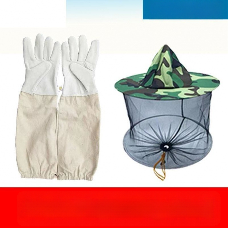 Avies odos bičių priežiūros pirštinės – anti įkandimų apsauga, saugus bičių valdymas, storesnė konstrukcija