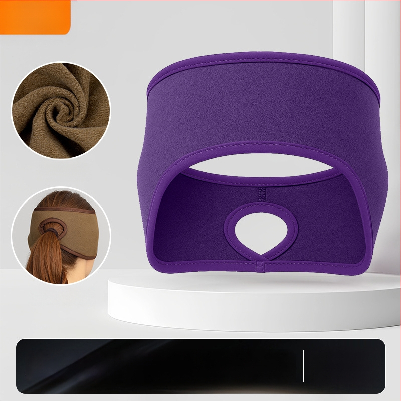 Ziemas skrējiena galvas lente – sporta stils; samta tekstūra; ādas draudzīga; silta; vēja aizsardzība ausīm