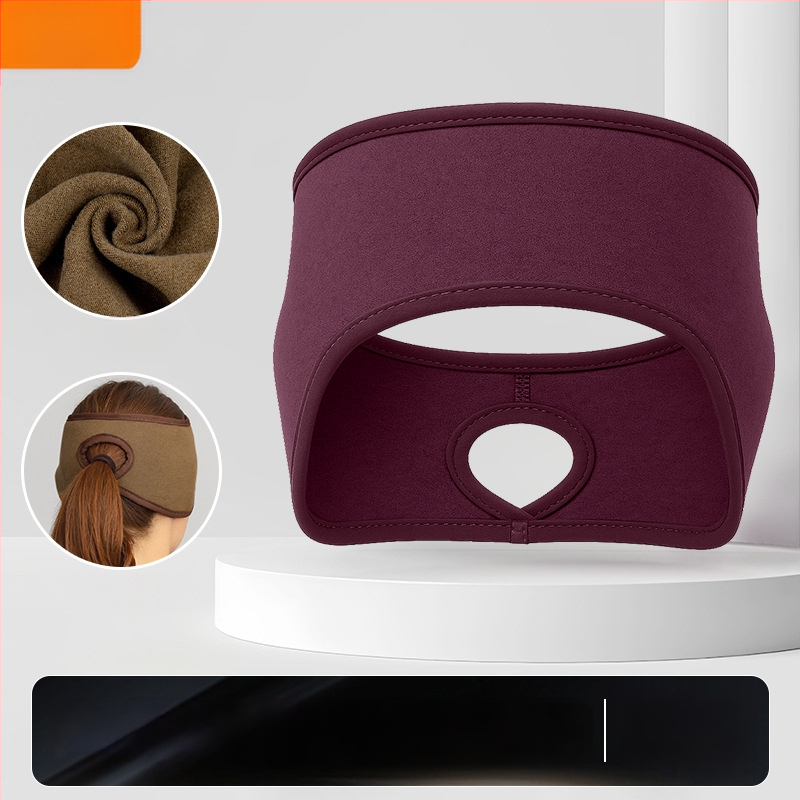 Ziemas skrējiena galvas lente – sporta stils; samta tekstūra; ādas draudzīga; silta; vēja aizsardzība ausīm