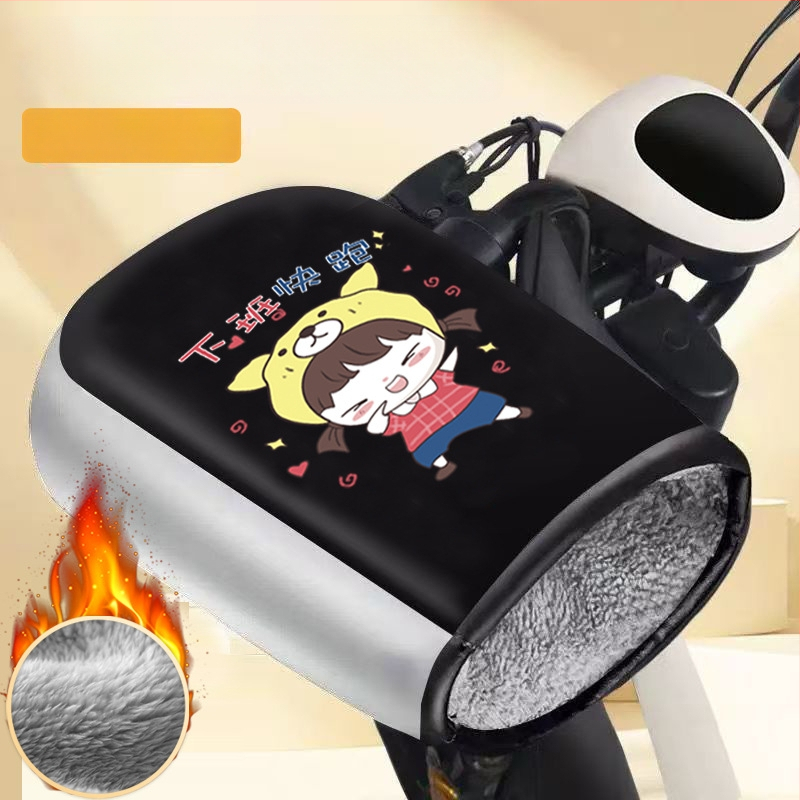 Unisex ziemas cimdi elektriskajam motociklam/elektroskuterim — pret vēju, silti, ar fleece iekšpusi