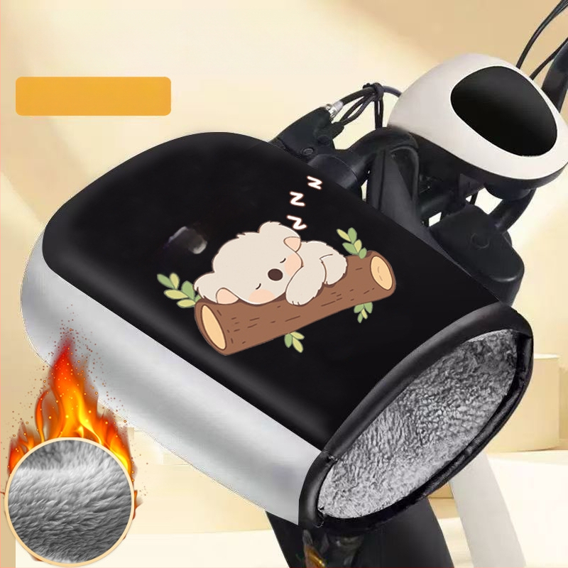 Unisex ziemas cimdi elektriskajam motociklam/elektroskuterim — pret vēju, silti, ar fleece iekšpusi