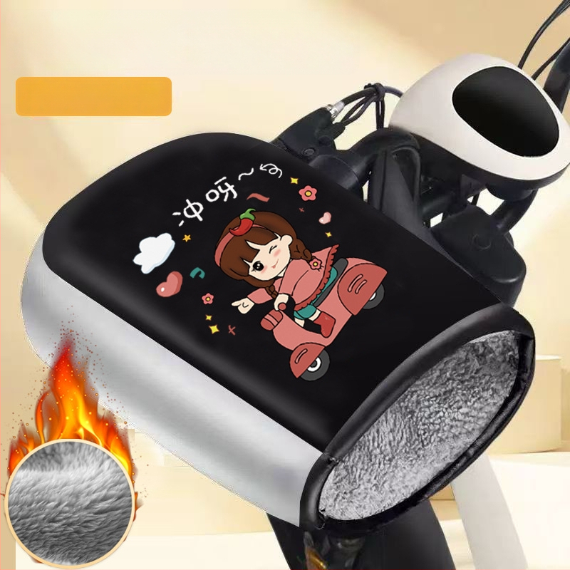 Unisex ziemas cimdi elektriskajam motociklam/elektroskuterim — pret vēju, silti, ar fleece iekšpusi