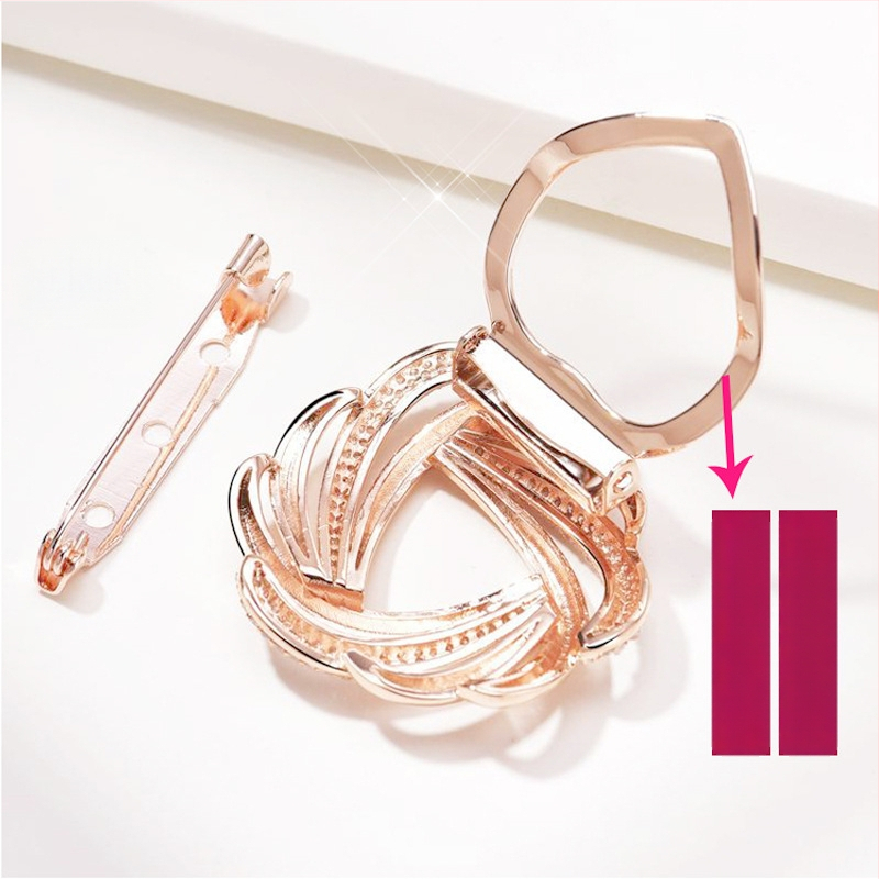 Šalles sprādze un poga ar ziedu motīvu, sakausējums, zeltījums, pielāgojams