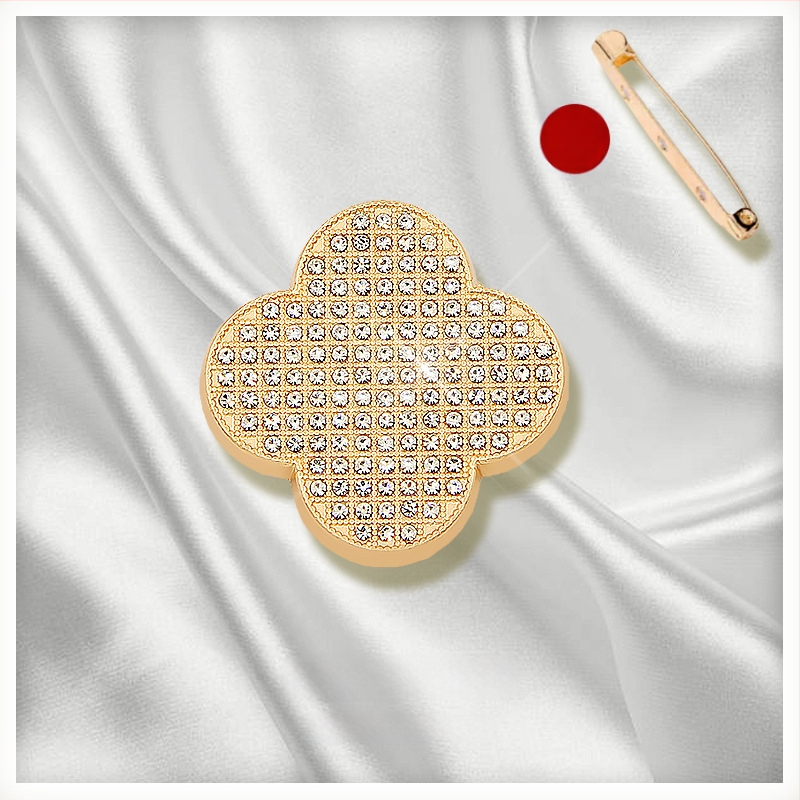 Šalles sprādze un poga ar ziedu motīvu, sakausējums, zeltījums, pielāgojams