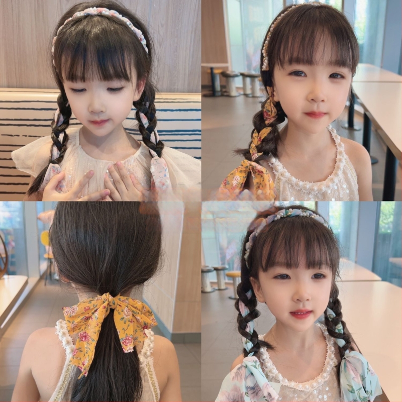 Vienkāršs bērnu galvas aksesuārs — galvas lente un matu gumija, pavasaris 2025