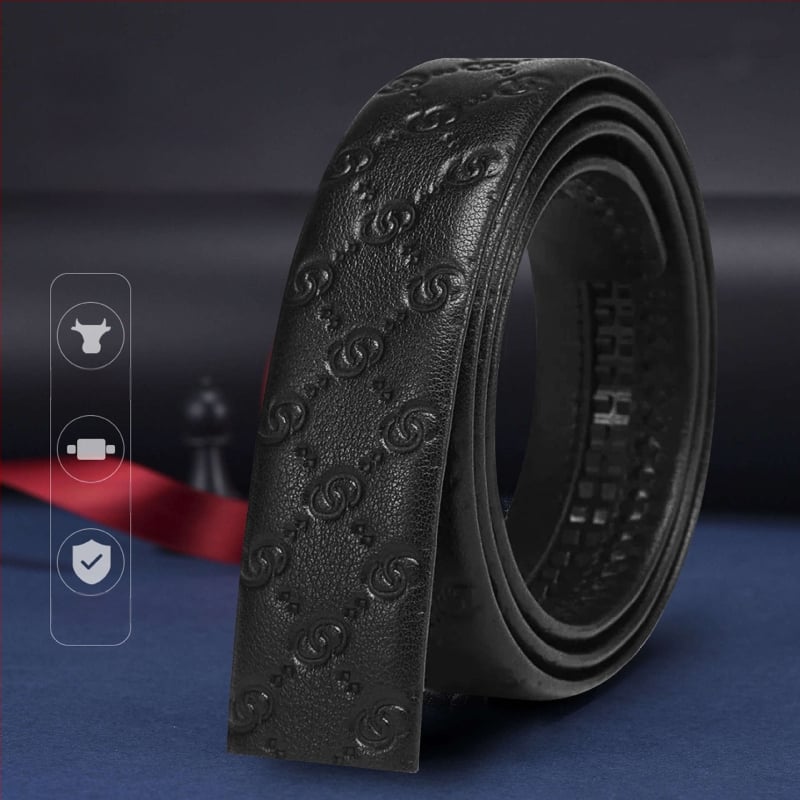 Vyrinė diržas su automatine sagtimi – biuro kasdieniam stiliui, laisvalaikio stiliui, 2025 m. pavasaris, Qingqi Paul