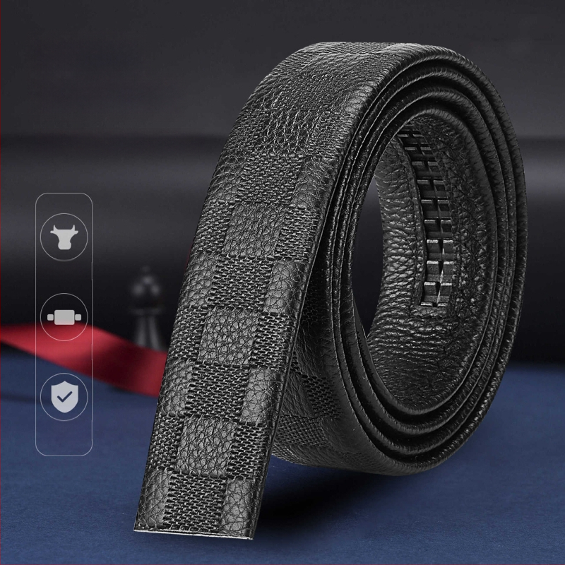 Vyrinė diržas su automatine sagtimi – biuro kasdieniam stiliui, laisvalaikio stiliui, 2025 m. pavasaris, Qingqi Paul