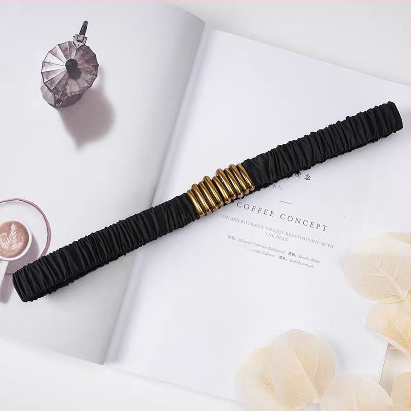 Sieviešu elastīgā josta ar sakausējuma sprādzi, der kleitām un mēteļiem, platums 2-4 cm, sprādzes aizvērums, 2024. gada pavasaris