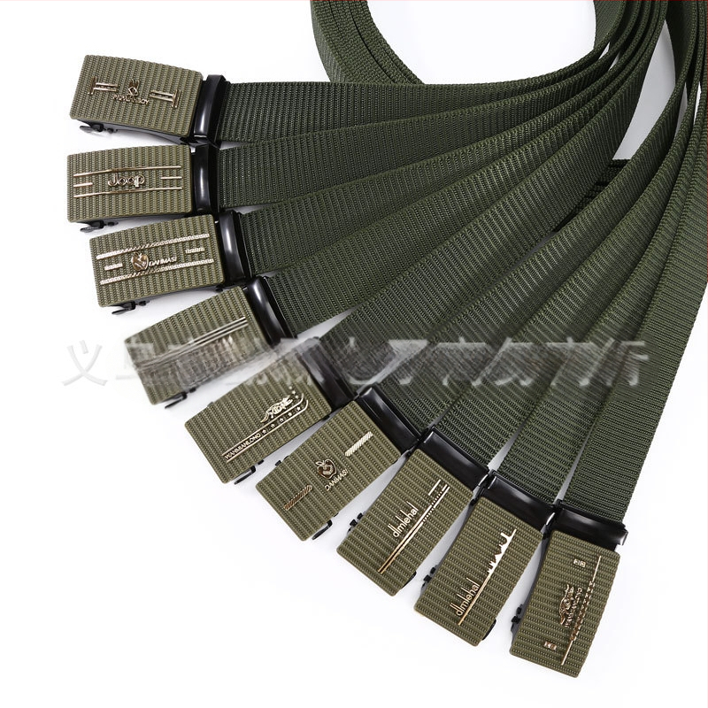 Vīriešu josta no poliestera auduma, dzelzs sprādze, automātiska aizdare, platums 2–4 cm