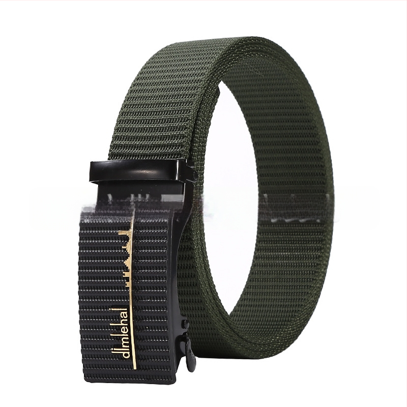 Vīriešu josta no poliestera auduma, dzelzs sprādze, automātiska aizdare, platums 2–4 cm