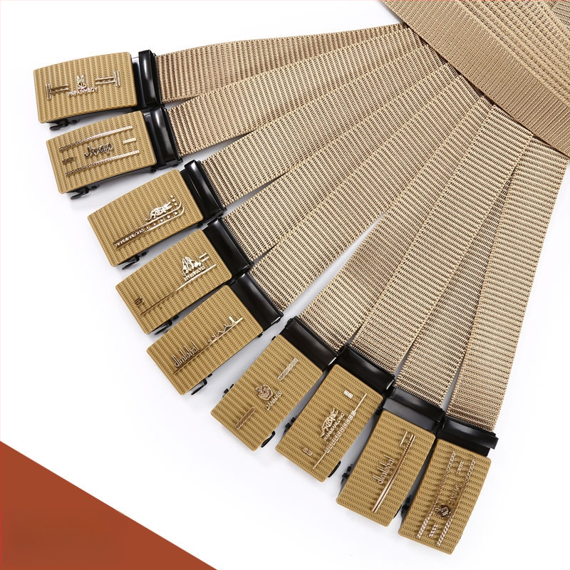 Vīriešu josta no poliestera auduma, dzelzs sprādze, automātiska aizdare, platums 2–4 cm