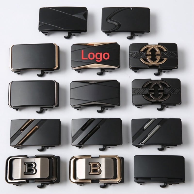 Vīriešu automātiskā jostas sprādze, sakausējums, taisnstūra forma, burtiem raksts, pielāgojama