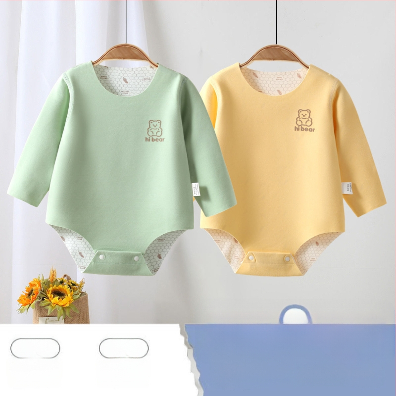 Unisex romper kūdikiams iš Corduroy su 96% triušio plaušų, ilgomis rankovėmis, pavasaris