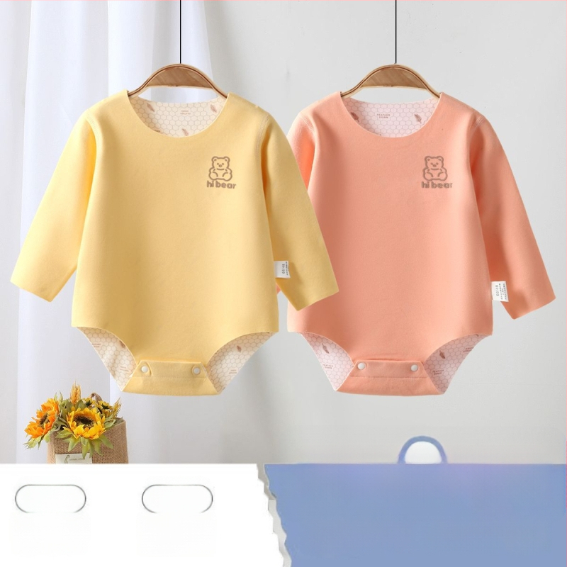 Unisex romper kūdikiams iš Corduroy su 96% triušio plaušų, ilgomis rankovėmis, pavasaris