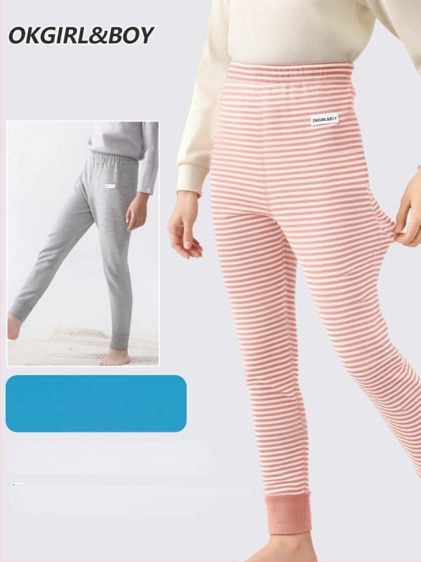 Ilgos vaikų medvilnės fliso kelnės rudenį–žiemos sezonui, su vidutiniu liemeniu, su atvira kirkšnies zona, japoniško stiliaus, 3–8 metų vaikams