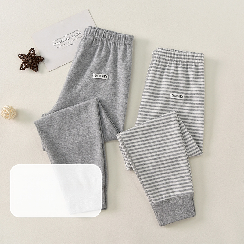 Ilgos vaikų medvilnės fliso kelnės rudenį–žiemos sezonui, su vidutiniu liemeniu, su atvira kirkšnies zona, japoniško stiliaus, 3–8 metų vaikams