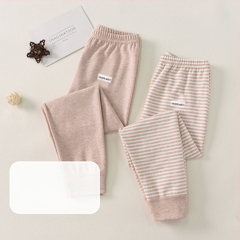 Ilgos vaikų medvilnės fliso kelnės rudenį–žiemos sezonui, su vidutiniu liemeniu, su atvira kirkšnies zona, japoniško stiliaus, 3–8 metų vaikams