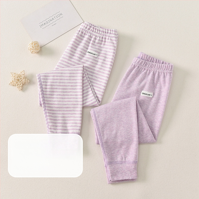 Ilgos vaikų medvilnės fliso kelnės rudenį–žiemos sezonui, su vidutiniu liemeniu, su atvira kirkšnies zona, japoniško stiliaus, 3–8 metų vaikams