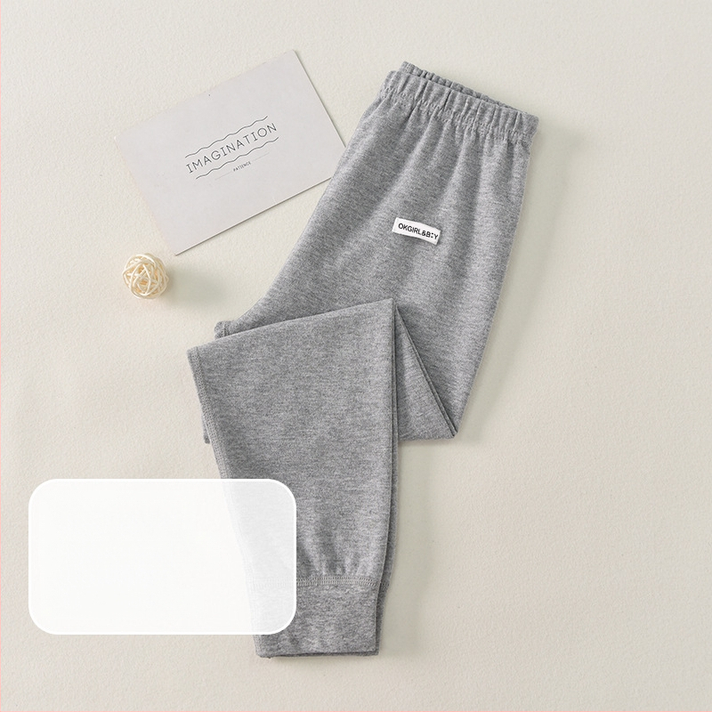 Ilgos vaikų medvilnės fliso kelnės rudenį–žiemos sezonui, su vidutiniu liemeniu, su atvira kirkšnies zona, japoniško stiliaus, 3–8 metų vaikams