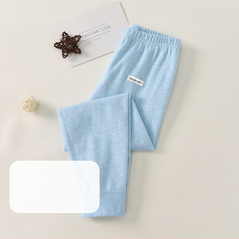 Ilgos vaikų medvilnės fliso kelnės rudenį–žiemos sezonui, su vidutiniu liemeniu, su atvira kirkšnies zona, japoniško stiliaus, 3–8 metų vaikams