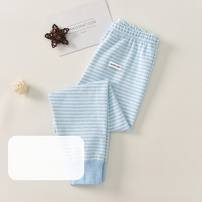 Ilgos vaikų medvilnės fliso kelnės rudenį–žiemos sezonui, su vidutiniu liemeniu, su atvira kirkšnies zona, japoniško stiliaus, 3–8 metų vaikams