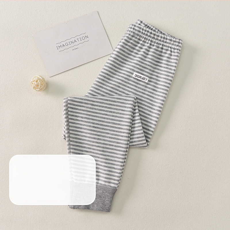 Ilgos vaikų medvilnės fliso kelnės rudenį–žiemos sezonui, su vidutiniu liemeniu, su atvira kirkšnies zona, japoniško stiliaus, 3–8 metų vaikams