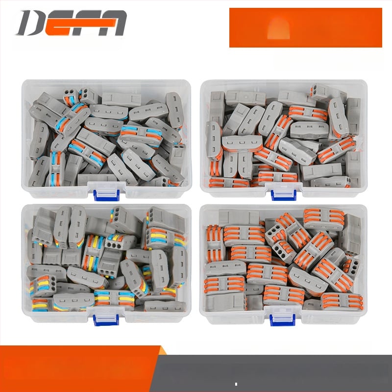 Savienots kastes kolekcijas vadu savienotājs – 3 kodoli, elektroinstalācijām; modelis: Conjoined box collection; minimālais pasūtījums: 20 gab.