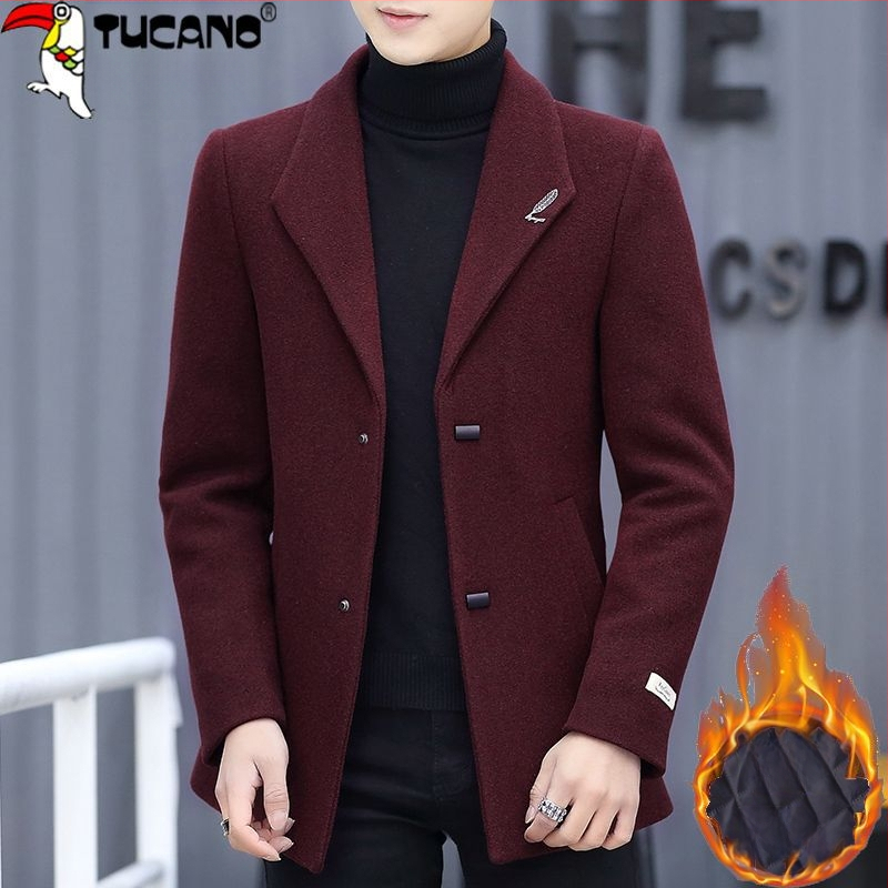 Palton corduroy cu țesătură de in, nasturi la un rând, guler sacou