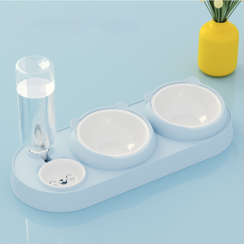 Котешка двойна купа с автоматично пиене и хранене, пластмасова, марка Yixin yichong