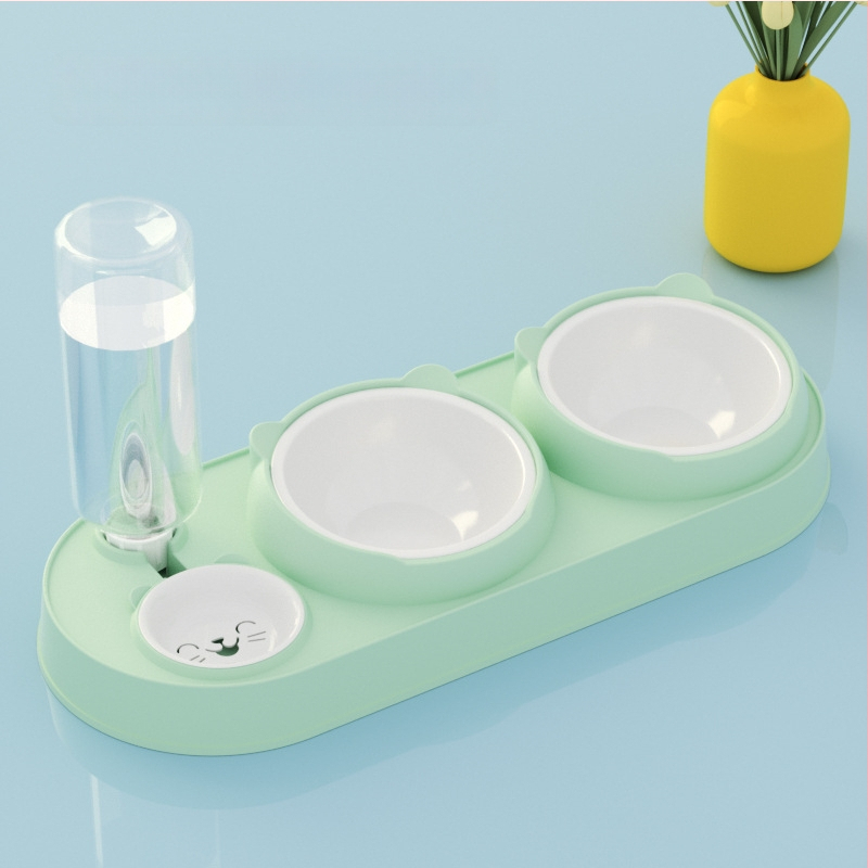 Котешка двойна купа с автоматично пиене и хранене, пластмасова, марка Yixin yichong