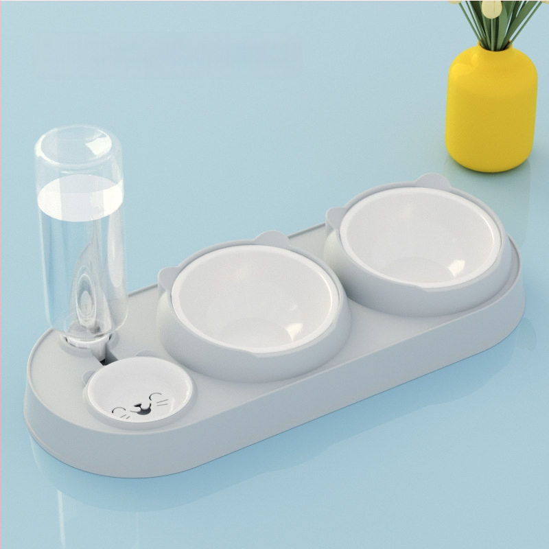 Котешка двойна купа с автоматично пиене и хранене, пластмасова, марка Yixin yichong