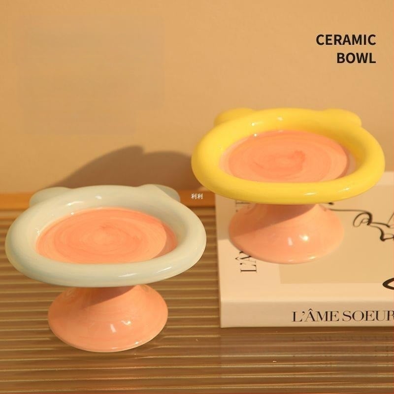 Kačių dubuo, keramikinis, prekės ženklas Sheng bangrong, skirtas katėms, maisto dubuo naminiams gyvūnėliams