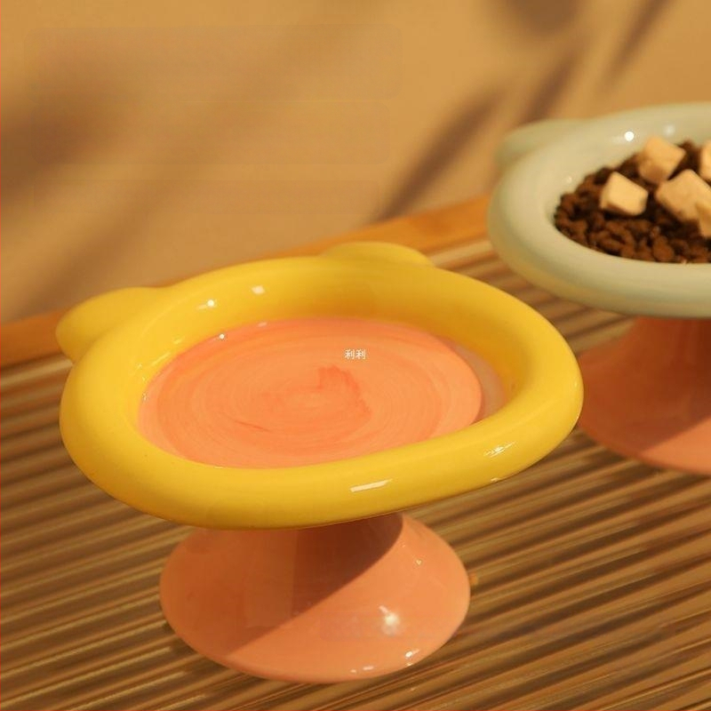 Kačių dubuo, keramikinis, prekės ženklas Sheng bangrong, skirtas katėms, maisto dubuo naminiams gyvūnėliams