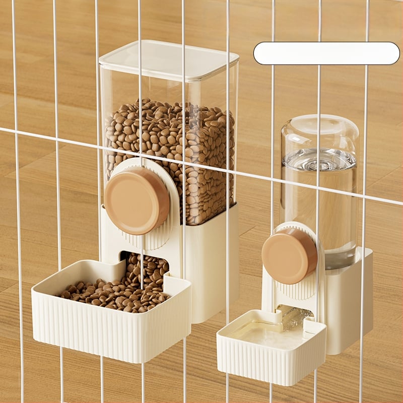 Πλαστικός αυτόματος ταϊστής και διανομέας νερού για κλουβί με κρέμασμα, κατάλληλος για όλα τα κατοικίδια, μάρκα Craftsman's quality.