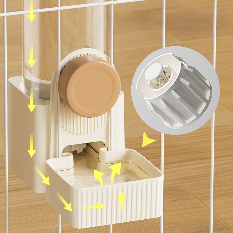 Πλαστικός αυτόματος ταϊστής και διανομέας νερού για κλουβί με κρέμασμα, κατάλληλος για όλα τα κατοικίδια, μάρκα Craftsman's quality.